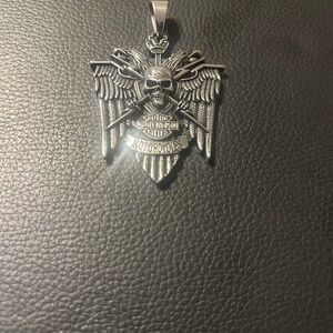 Harley-Davidson Silver Winged Skull Pendant